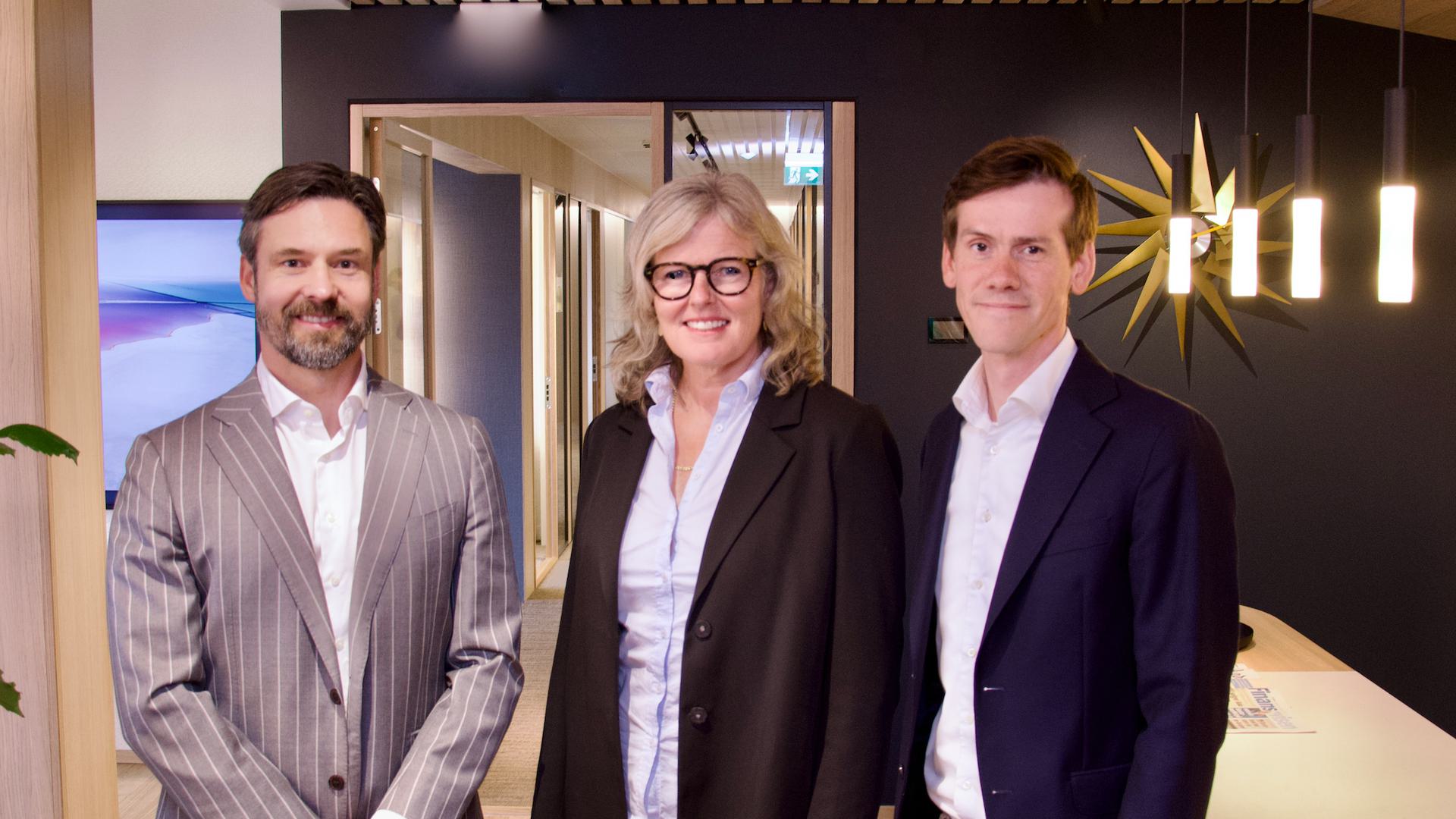 A group photo of Håkon Tanem, Ann-Kari Heier and Benjamin Golding.