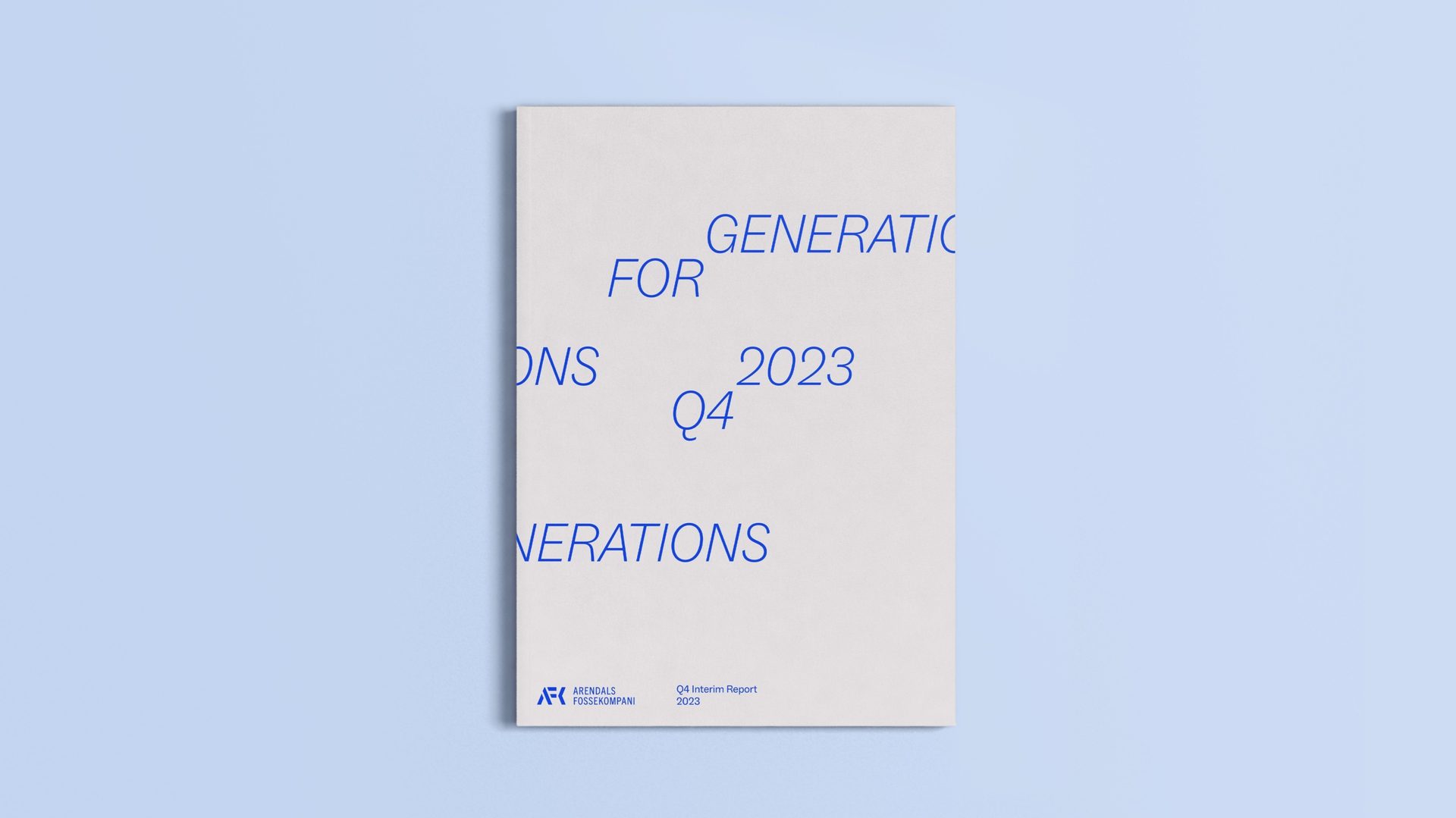 Picture of the fourth quarterly report cover reading "FOR GENERATIONS Q4".