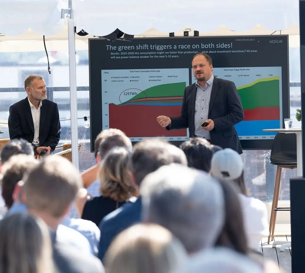Tor from Volue giving a presentation at Arendalsuka